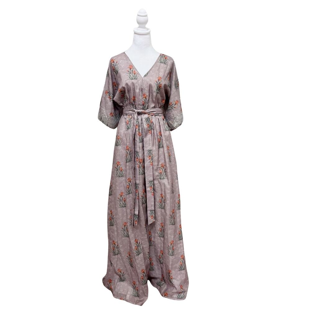 Sachin & Babi Isolde Belted Maxi Dress 2 Purple NEW - Picture 3 of 8